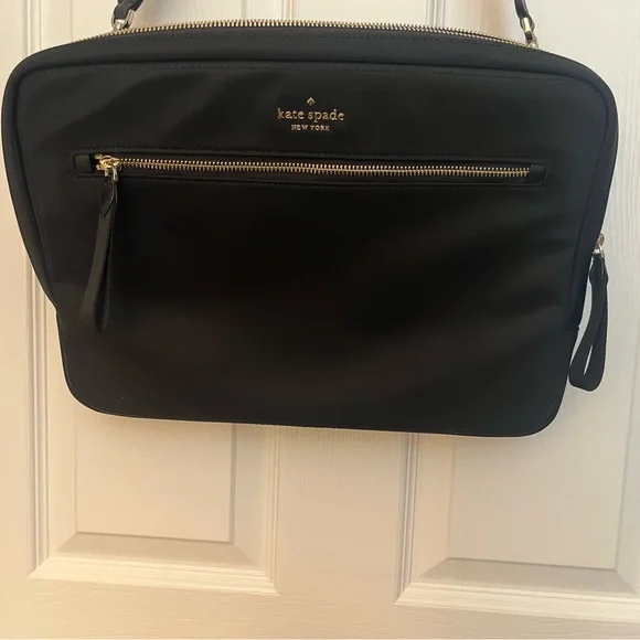 Kate Spade New York Black Nylon Laptop Crossbody Messenger Bag - Picture 4 of 8